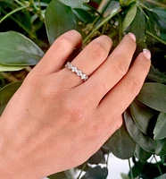 10K White Gold 0.35cttw Diamond Ring, size 6.5