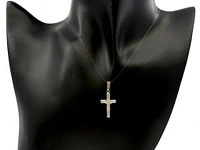 925 Sterling Silver 33mm x 20mm Hollow Crucifix Cross Charm - Large
