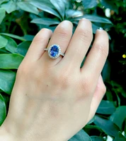 14K White Gold 2.50cttw Genuine Tanzanite and 0.40cttw Diamond Ring, size 6.5