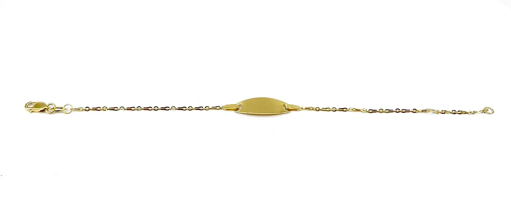 10K Yellow Gold Baby ID Bracelet