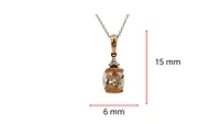 10K Rose Gold 6mm Cushion Cut Morganite and 0.01cttw Diamond Pendant, 18"