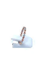 Two-Tone White/Rose Gold and Diamond Ring