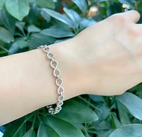 14K White Gold 2.10cttw Diamond Infinity Tennis Bracelet, 7"