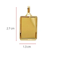 10K Yellow Gold Diamond Cut Engravable Plate Charm
