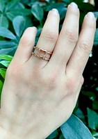 10K Rose Gold Heart Ring, size 6.5