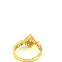 14K Yellow Gold 0.76cttw Marquise Cut Lab Grown Diamond Ring, 6 - / White