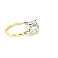 14K Yellow and White Gold 2.01cttw Oval Lab Grown Diamond Engagement Ring