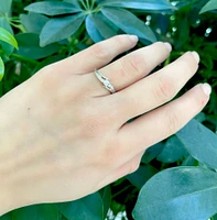 10K White Gold 0.10cttw Illusion Setting Diamond Engagement Ring - Size 6.5