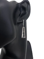 14K White Gold 5.64cttw White Topaz and 0.30cttw Diamond Dangle / Drop / Chandelier Earrings