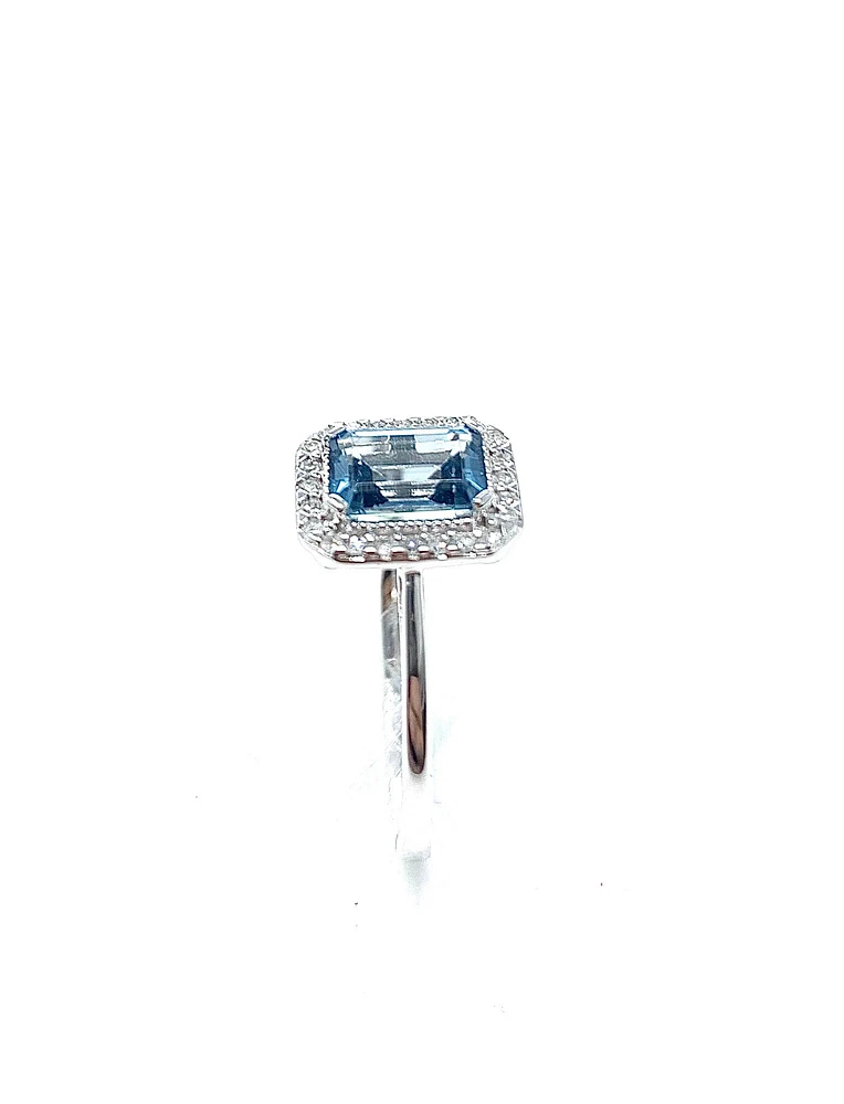 London Blue Topaz & Diamond Ring