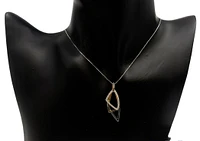 14K 2 Tone Gold 0.22cttw Diamond Pendant, 18"
