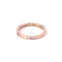 10K Rose Gold Pink Sapphire & Diamond Ring, size 5.75 - 4.5