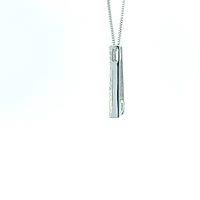 10K White Gold 0.30 cttw Canadian Diamond Pendant, 18"