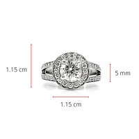 14K White Gold 1.57cttw Diamond Engagement Ring, Size 6
