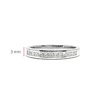 14K White Gold 0.40ctts Princess Cut Diamond Wedding Band