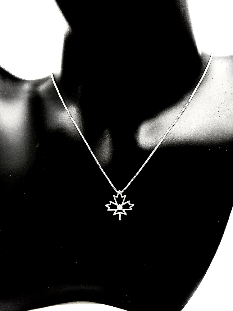 Sterling Silver 0.08cttw Diamond Round Cut Pendant, 18"