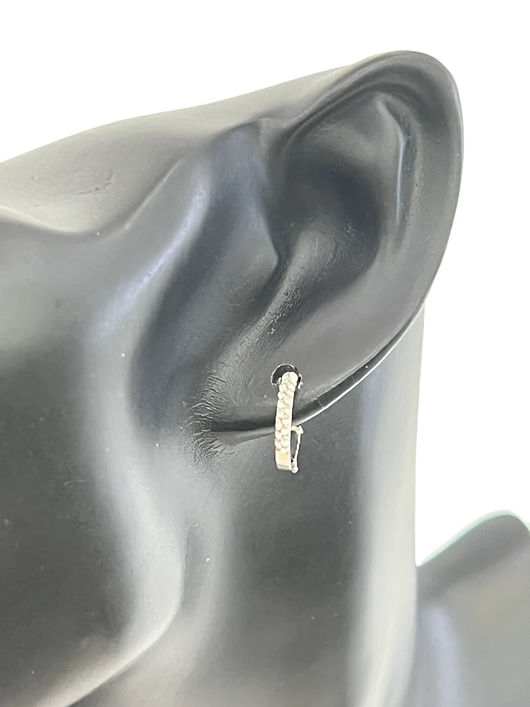 10K Gold Cubic Zirconia 15mm Earrings