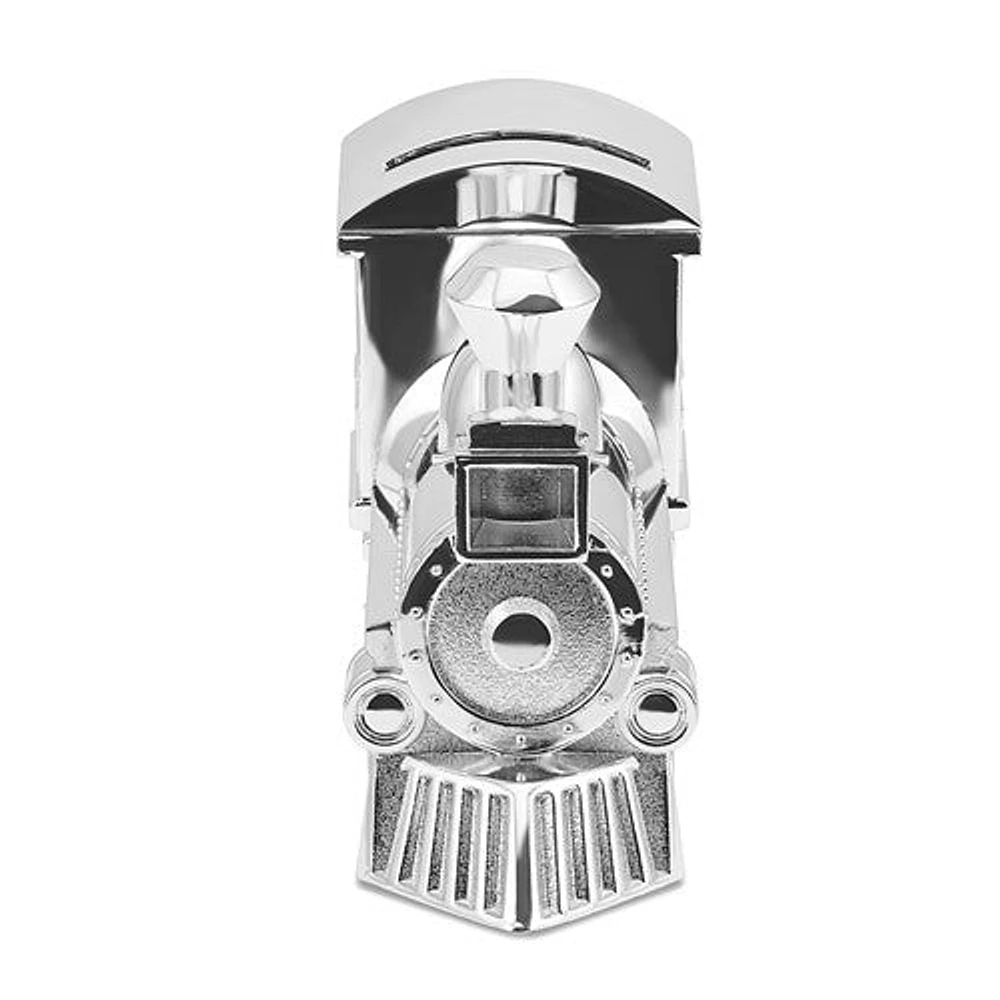 Silver-tone Finish Metal Train Bank