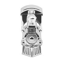 Silver-tone Finish Metal Train Bank