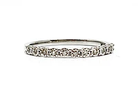 10K White Gold 0.055cttw Illusion Setting Diamond Ring - Size 6.5