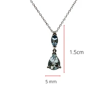 10K Gold 0.75cttw Genuine Aquamarine Pendant
