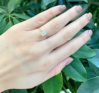 14K Gold 1.00 cttw Lab Grown Diamond Emerald Cut Solitaire Engagement Ring - /