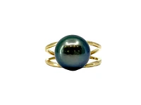 14K Yellow Gold Tahitian Pearl Ring