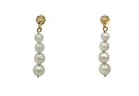 14K Yellow Gold Fresh Water Pearl Earring