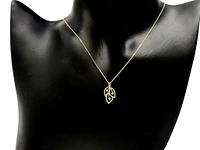 10K Yellow Gold 0.03cttw Diamond Necklace, 18"