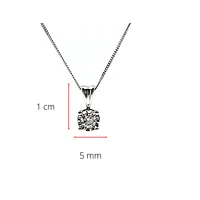 10K Gold 0.07cttw 4 Claw Illusion Setting Diamond Pendant