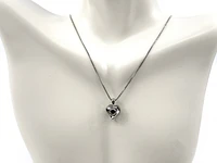 Sterling Silver Sapphire 0.10cttw Pendant,18"
