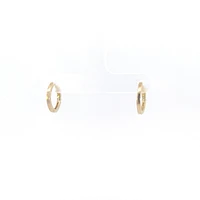 10K Gold 0.04cttw Diamond Hoop / Huggie / Hinged Earring