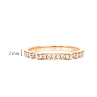 10K Rose Gold 0.15cttw Round Cut Diamond Ring