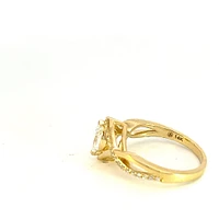 14K Yellow Gold 0.76cttw Marquise Cut Lab Grown Diamond Ring, 6 - / White