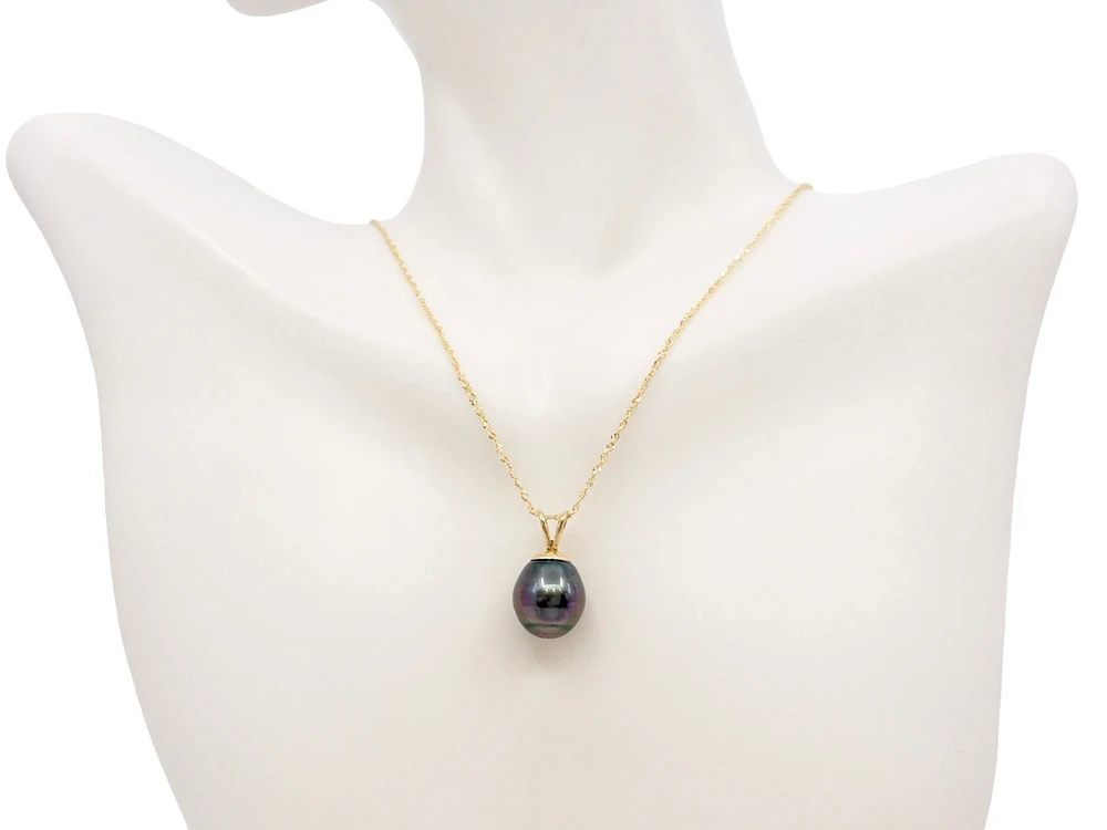 10/14K Yellow Gold Tahitian Pearl Pendant