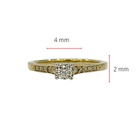 10K Yellow Gold 0.20cttw Round Brilliant Cut Illusion Set Diamond Ring