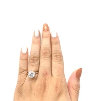 Round Brilliant Cut Moissanite Engagement Ring