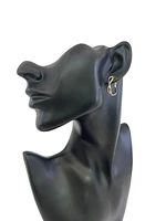 10K Two Tone Gold 23mm Earrings