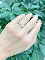 10K Yellow Gold 0.25cttw Genuine Emerald & 0.18cttw Diamond Channel Set Ring / Band - 5