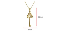 10K Yellow Gold Mother of Pearl and 0.02ctttw Diamond Pendant, 18"