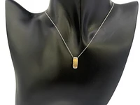 10K Two-Tone Reversible 0.07cttw Diamond Pendant, 18"