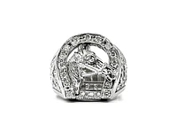 14K White Gold 0.45cttw Diamond Gents Ring, size 10