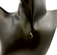 10K Yellow Gold Disc Charm,15MM