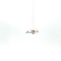 10K White and Rose Gold Diamond Solitaire Earrings 0.06cttw