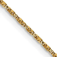 14K Gold 1.0mm Fancy Twisted Box Link Chain - /