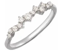 14K Yellow 1/4 CTW Lab-Grown Diamond Scattered Stackable Ring - Gold