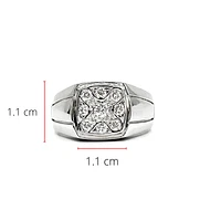 14K White Gold 0.50cttw Diamond Gents Ring, size 10