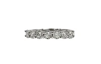 10K White Gold 0.35cttw Illusion Setting Diamond Ring - Size 6.5