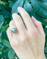 14K Yellow Gold Tahitian Pearl Ring