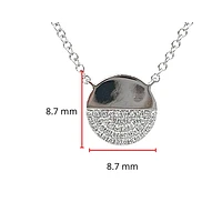 14K White Gold 0.08cttw Diamond Pendant, 18"